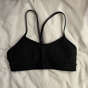 2 Black Lululemon Flow Y Bras